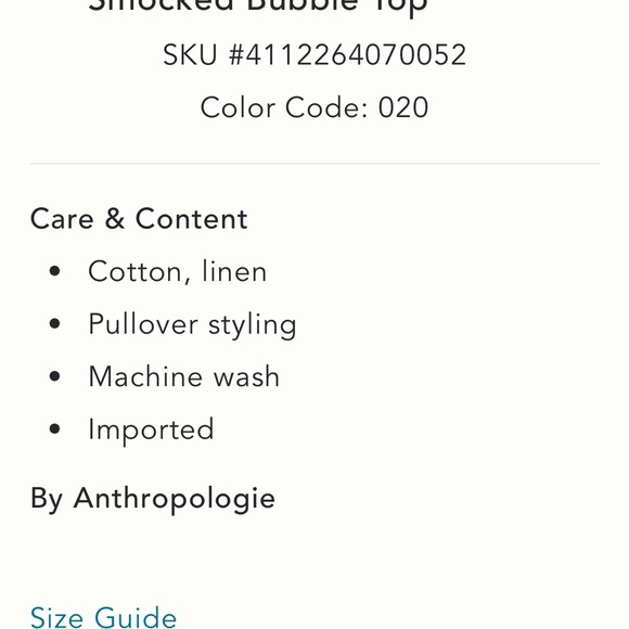 Anthro strapless smocked bubble top - Picture 4 of 6